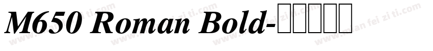 M650 Roman Bold字体转换